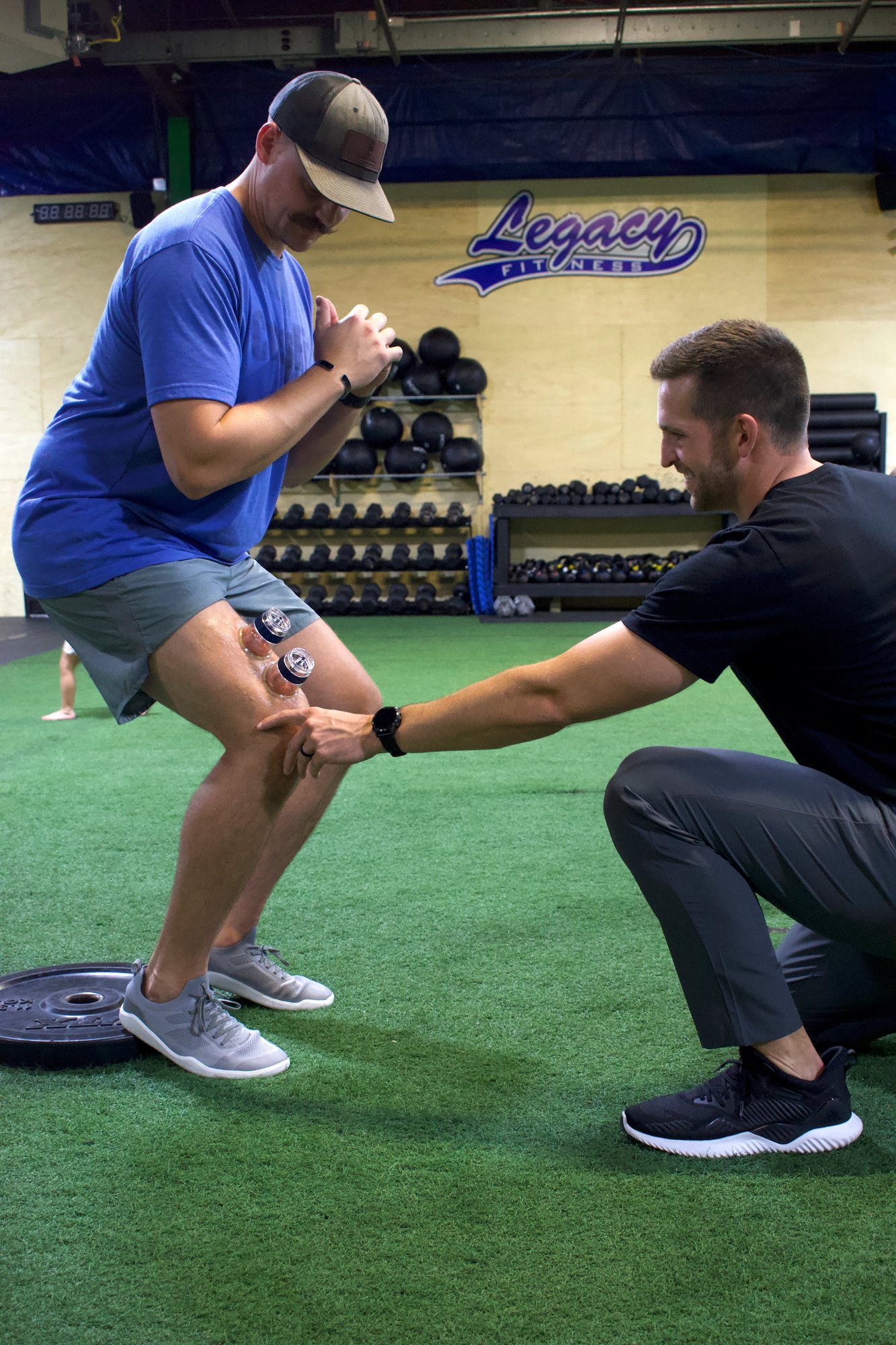 1 Squat Cupping Knee with Micah